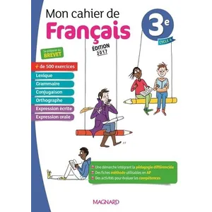 Comparateur de prix : Magnard Mon cahier de français 3e (2017) Evelyne Ballanfat (Auteur)