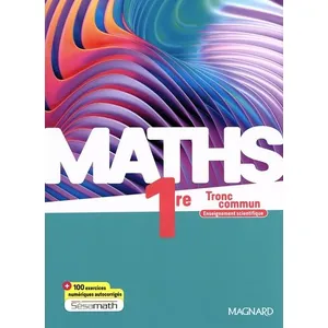 Magnard Maths 1re tronc commun : enseignement scientifique baglieri, sandrine pas cher