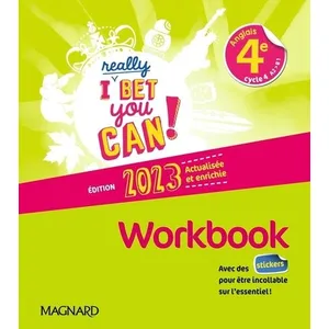 Comparateur de prix : Magnard I really bet you can! anglais 4e, cycle 4, A2-B1 : workbook