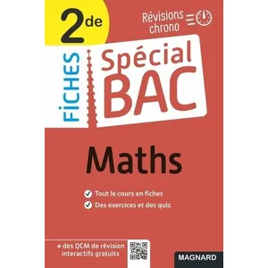 Comparateur de prix : Magnard Spécial Bac Fiches Maths 2de Bac 2025 Vito Punta (Auteur)