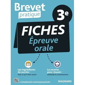 Comparateur de prix : Magnard Brevet Pratique Fiches Épreuve orale 3e Brevet 2025 broché