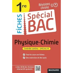 Comparateur de prix : Magnard Spécial Bac Fiches Physique-Chimie 1re Bac 2025 Christian Mariaud (Auteur)