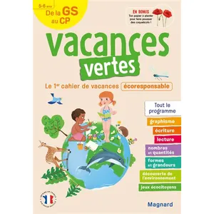Comparateur de prix : Magnard Cahier de vacances 2025, de la GS vers le CP 5-6 ans - Vacances vertes