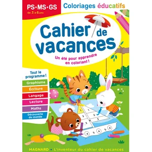 Magnard Cahier de vacances 2024, Coloriages éducatifs PS, MS, GSVendu paramazon