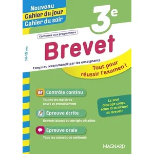 Comparateur de prix : MAGNARD Nouveau Cahier du Jour Cahier du Soir Brevet 3e: Conçu et recommandé par les enseignants
