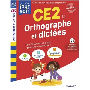MAGNARD Orthographe et dictées CE2 - Cahier Jour Soir - Conçu et recommandé par les enseignants (Broché) pas cher