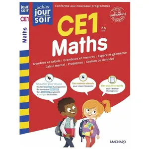 MAGNARD Maths CE1 - Cahier Jour Soir - Conçu et recommandé par les enseignants (Broché) pas cher
