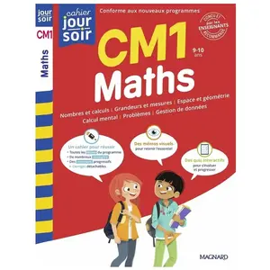 MAGNARD Maths CM1 - Cahier Jour Soir - Conçu et recommandé par les enseignants (Broché) pas cher
