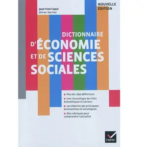 HATIER Dictionnaire d'économie et de sciences sociales Jean-Yves Capul, Olivier Garnier pas cher