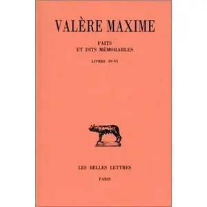 Belles Lettres Faits Et Dits Mémorables - Tome 2, Livres Iv-Vi pas cher