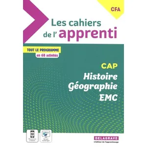 Comparateur de prix : Delagrave Histoire géographie EMC : CAP, CFA : tout le programme en 68 activités (Pochette)