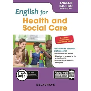 Comparateur de prix : Delagrave English for Health and Social Care - Anglais Bac Pro (2019) - Pochette élève