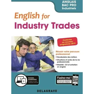 Comparateur de prix : Delagrave English for Industry Trades - Anglais Bac Pro (2019) - Pochette élève