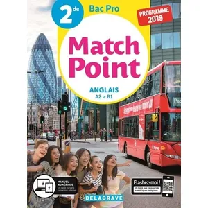 Comparateur de prix : Delagrave Match point : anglais - 2de bac pro - A2>B1 - pochette élève (édition 2019)