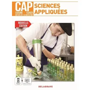 Comparateur de prix : Delagrave Sciences appliquées 1re et 2e années CAP Cuisine, CSHCR et M...