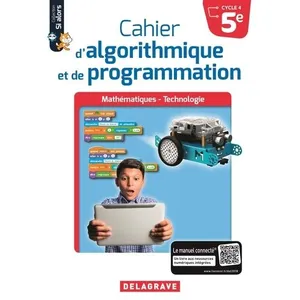 Comparateur de prix : Delagrave Cahier D'algorithmique Et De Programmation 5e