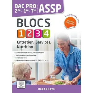 Comparateur de prix : Delagrave Assp 2de-1re-Tle Bac Pro Entretien, Services, Nutrition - Blocs 1, 2, 3, 4