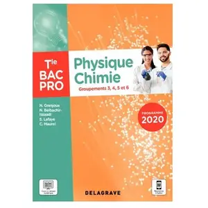 Delagrave Physique - Chimie Tle Bac Pro G3, G4, G5, G6 (2021) - Pochette élève pas cher