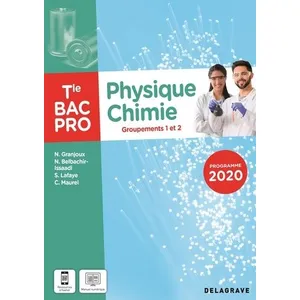 Delagrave Physique chimie terminale bac pro : groupements 1 et 2 : programme 2020