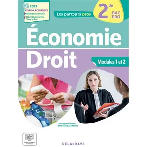 Comparateur de prix : Delagrave Les Parcours Pros - Économie-Droit 2de Bac Pro (2023) - Pochette élève