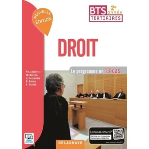 Comparateur de prix : Delagrave Droit 2e année BTS (2017) - Pochette élève - Le programme en 13 cas