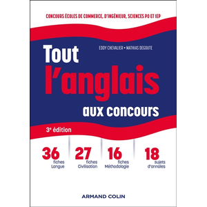 Comparateur de prix : Armand Colin Tout l'anglais aux concours - 3e éd