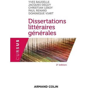 Comparateur de prix : Armand Colin Dissertations littéraires générales