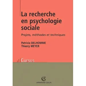 Armand Colin La recherche en psychologie sociale pas cher