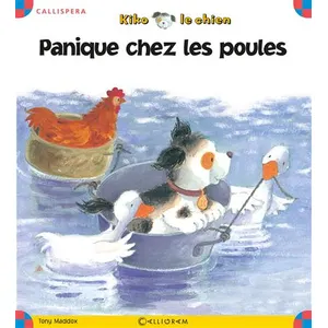 Calligram Kiko le chien - panique chez les poules pas cher
