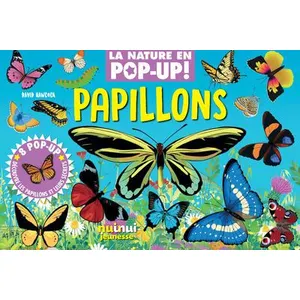 Nuinui Jeunesse La nature en pop-up - Papillons pas cher