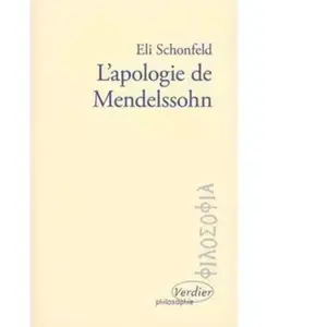 Verdier L'apologie de Mendelssohn pas cher