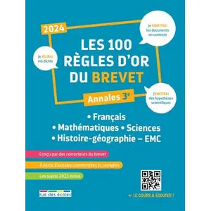 Comparateur de prix : Rue Des Ecoles Les 100 règles d'or du Brevet 2024 - La Compilation