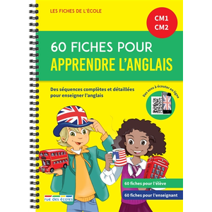 Rue Des Ecoles 60 Fiches pour apprendre l'anglais CM1 CM2 pas cher