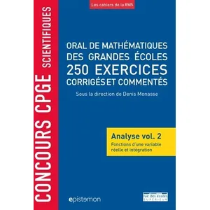 Comparateur de prix : Concours CPGE scientifiques oral de mathématiques grandes écoles 250 e...