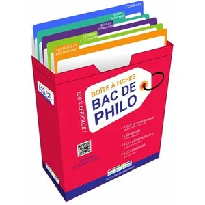 Rue Des Ecoles Boîte à fiches : Bac de philo : 80 fiches pour réussir l'épreuve !