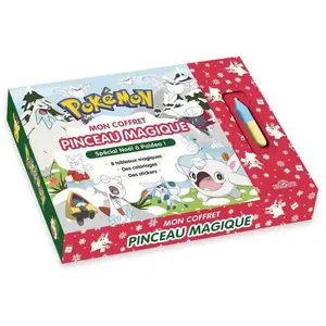ISBN Dragon D'or Livres Du Pokémon - Mon Coffret Pinceau Magique - Spécial Noël À Paldea ! pas cher