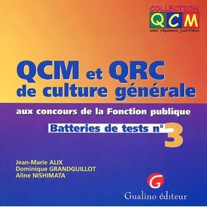 Comparateur de prix : Qcm et qrc de culture générale aux concours de la fonction publique.to...
