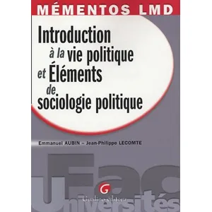 Comparateur de prix : Gualino Eds Mémentos lmd - introduction à la vie politique et éléments de sociologie politiq