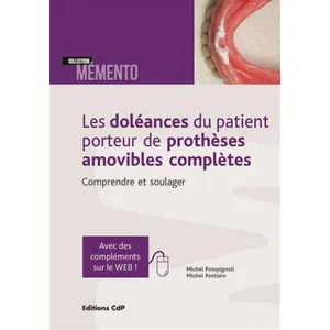 Cdp Les doléances du patient porteur de prothèses amovilbes complètesVendu pareyrolles