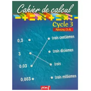 Comparateur de prix : Cahier De Calcul, Cycle 3, Niveau 3-A - Techniques Opératoires