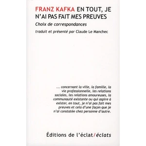 Eclat Eds De L' En tout, je n'ai pas fait mes preuves pas cher