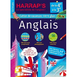 HARRAP's Cahier de vacances De la 4e à la 3e pas cher