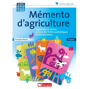Editions France Agricole Mémento d'agriculture, fiches de révision et d'entrainement pas cher