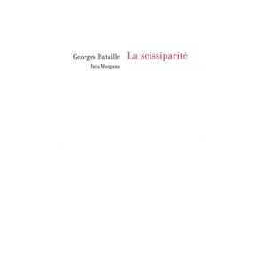 ISBN Fata Morgana La scissiparité pas cher