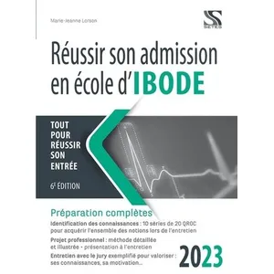 Setes Réussir son admission en école d'IBODE 2023 pas cher