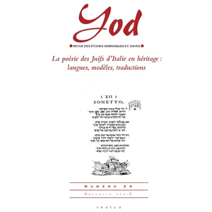 Comparateur de prix : INALCO PRESSES La Poésie Des Juifs D'italie En Héritage - Langues, Modèles, Traductions