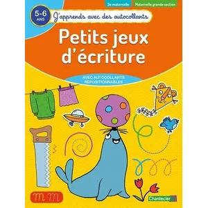 Chantecler Petits jeux d'écriture (5-6 a.) - (J'apprends avec des autocollants) pas cher