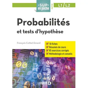 Comparateur de prix : De Boeck Supérieur Probabilités