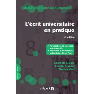 De Boeck Supérieur L'écrit universitaire en pratique pas cher