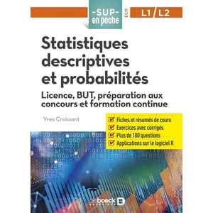 Comparateur de prix : De Boeck Supérieur Statistiques descriptives et probabilités